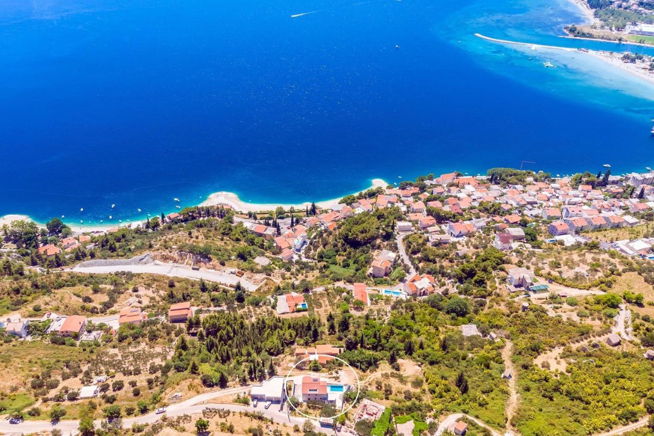 Villa Belvedere With Heated Pool, Billiards, Media Room, Sea Views,10 Pax Omiš Dış mekan fotoğraf